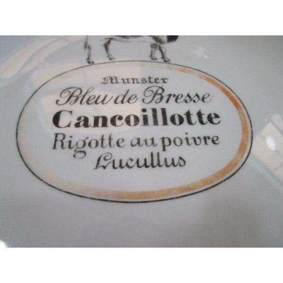 Vintage French Country Rustic Cheese Plate Porcelaine D'Auteuil Paris GUC - Picture 3 of 7